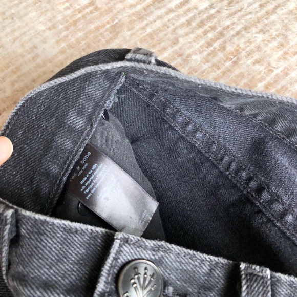 Rag And Bone Dark Wash Straight Leg Tapered Denim Jeans Embroidery 23 RRP$425 - Picture 6 of 13